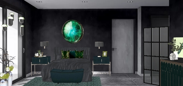 Slytherin's room Design Rendering
