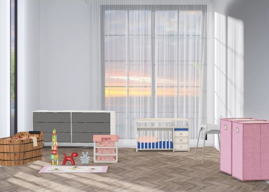Quarto de bebé  exprimentem esta ideia para o quarto do seu bebé  Design Rendering