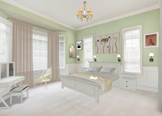 Sunny bedroom  Design Rendering