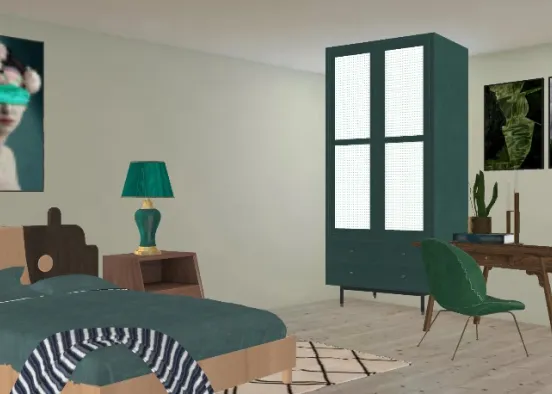 My green bedroom 💚💚💚💚💚 Design Rendering