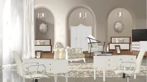 Chambre blanche pour deux invités 