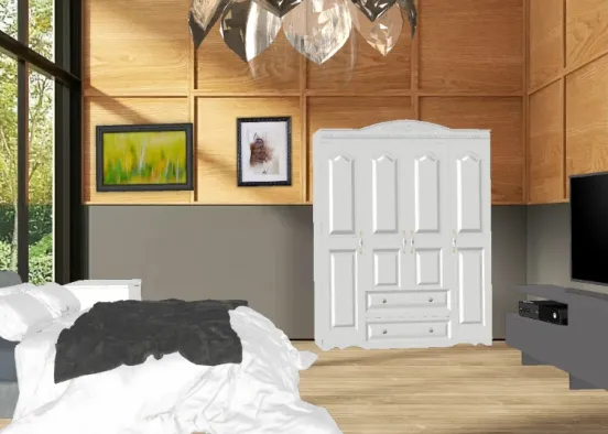 Decorated bedroom Design Rendering