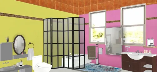 Colorful bathroom