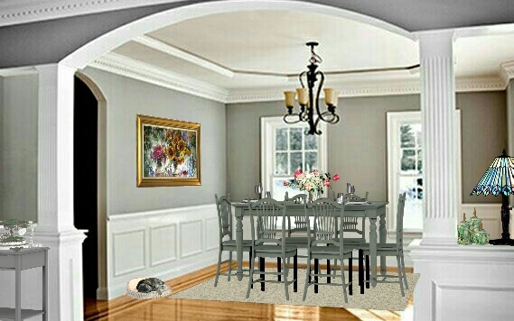Traditional dining room Design Rendering