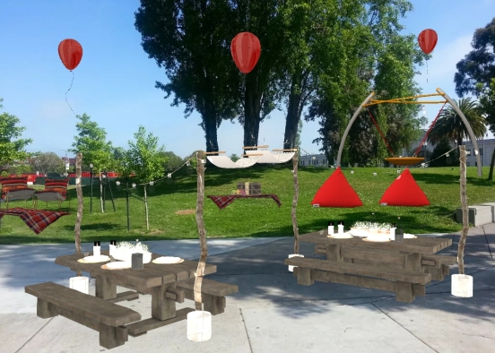 ☀️ Sunny Day in Park of what you want to do Balloons declared Open 🎈🎈🎈 Design Rendering