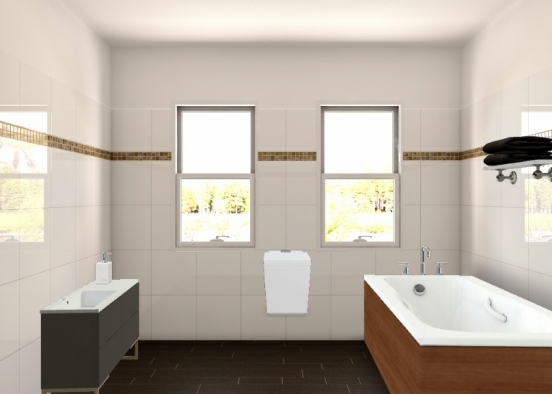 Luxsus bathroom Design Rendering