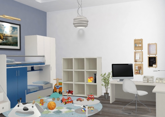 Dormitorio del niño en la mansión 😃 Design Rendering