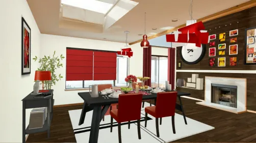 Wooden dining room 