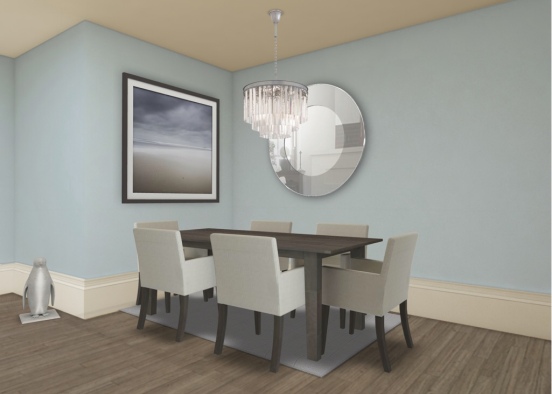 simple dining room Design Rendering