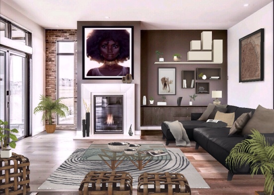 Living room. Thank you Laura Patto for the template😊 Design Rendering