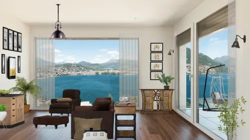 Dark and light living room 