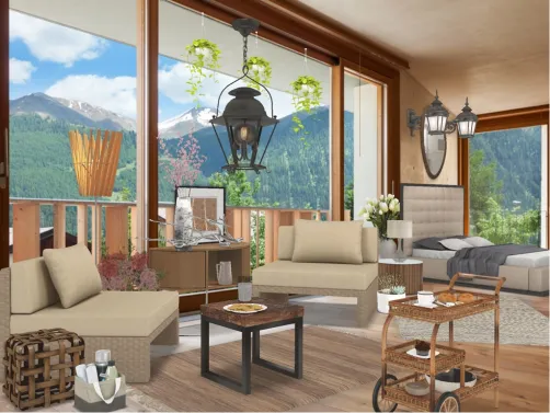 mountain’s house 🏡🌲🌳⛰🏔 #mountainliving #home #homedecoration