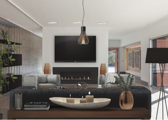 Living Room - II Design Rendering