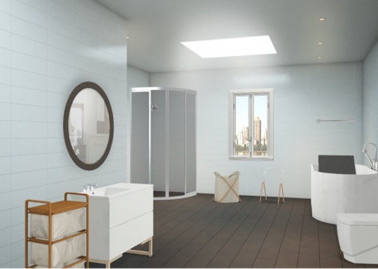 a bathroom in NY Design Rendering