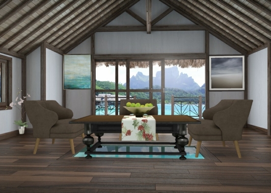 Caribian hut Design Rendering