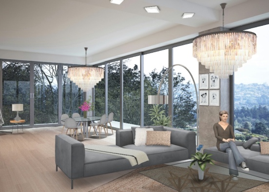 Dining-Living room 💕 Design Rendering