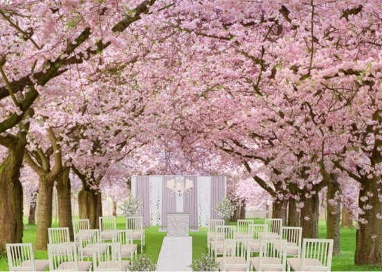 Cherry Blossom Ceremony Design Rendering