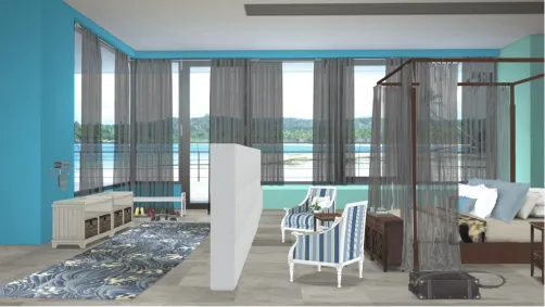 Vacation VRBO— bedroom & back door