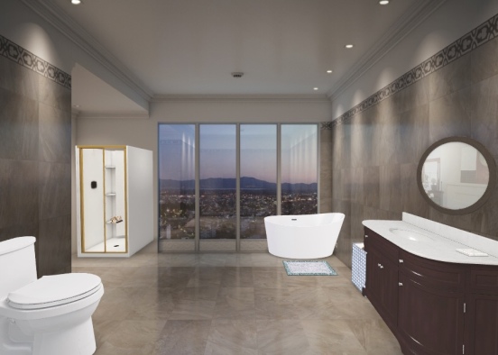 Luxury Modern Bathroom Design Rendering