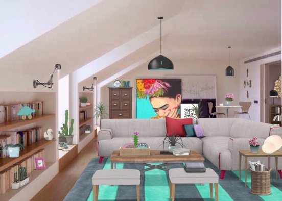 en mi casa con Frida - in my house with Frida Design Rendering