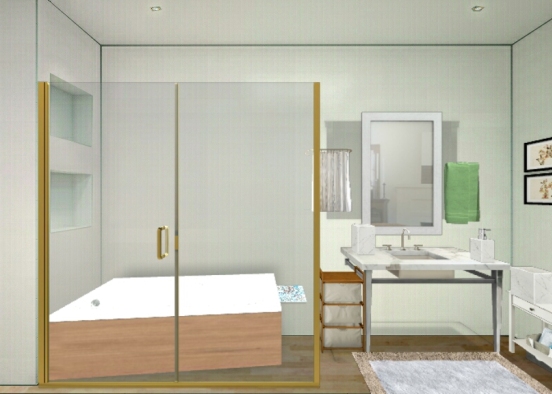 Bedroom banheiro  Design Rendering