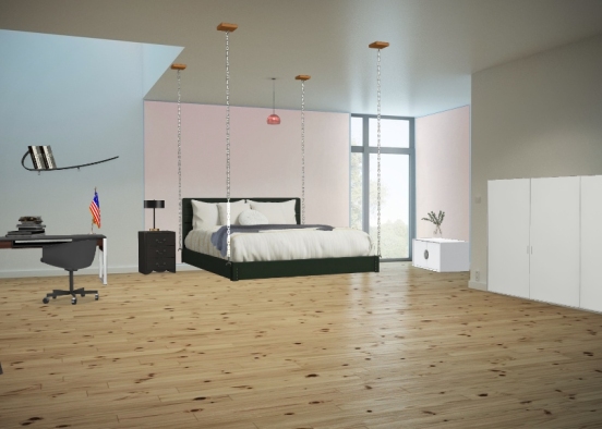 Chambre rosy Design Rendering