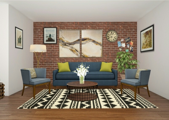 Cousy Living Room Design Rendering