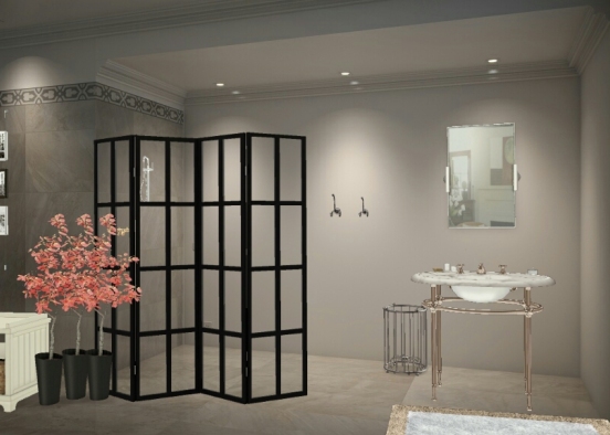 La salle de bain moderne Design Rendering