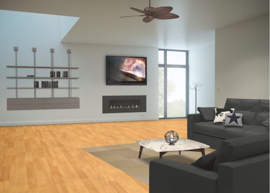 Living room for friends Design Rendering