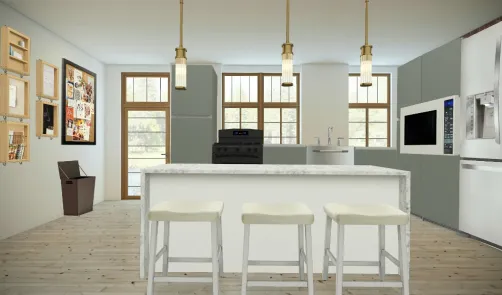 Cocina con desayunador