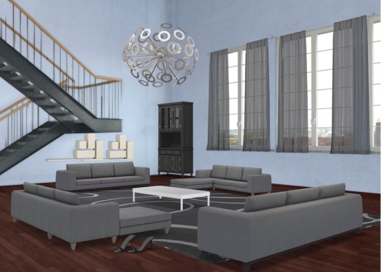 Royal living room Design Rendering