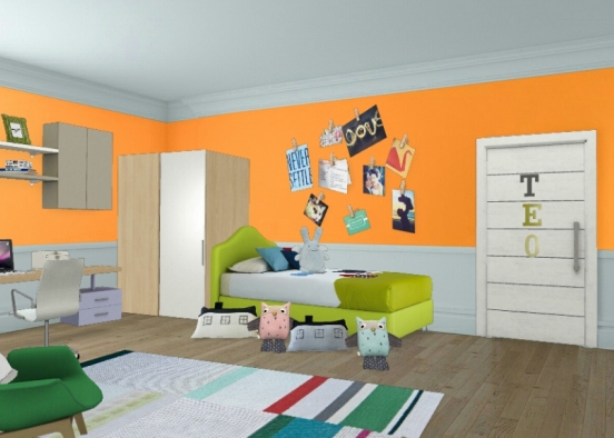 Teo's room Design Rendering