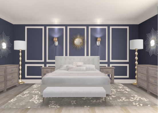 a every extra glam bedroom Design Rendering
