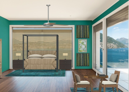 Tropical Hotel Room Design Rendering