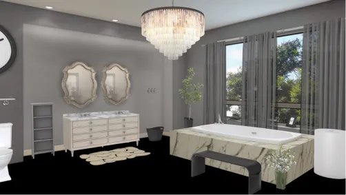 glamour grey bathroom 
