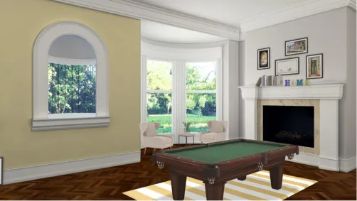 Billiard & Kamin Raum