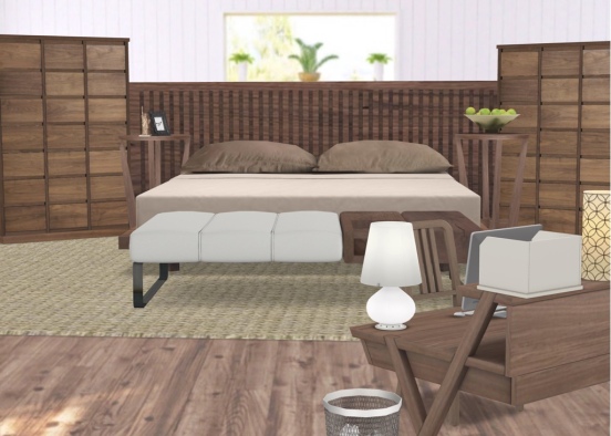 Wood and White Design Rendering