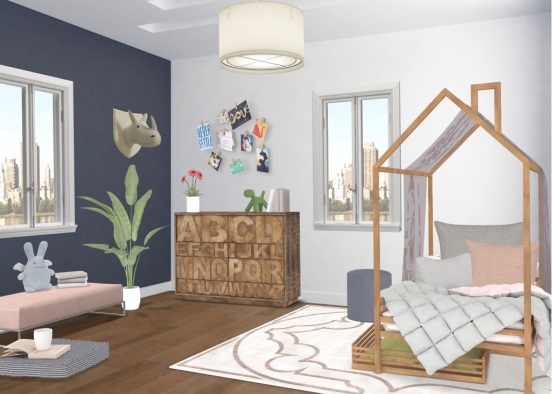 The kid’s bedroom Design Rendering