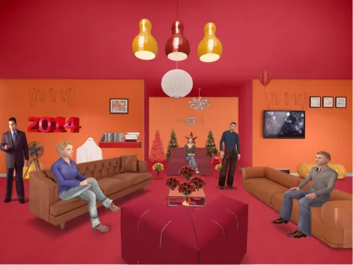 red and orange living room. hope u guys like it❤️😁👍