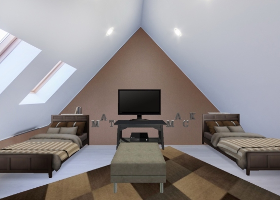 brown room for two! Design Rendering
