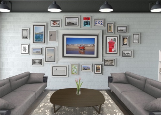 picture collage wall Design Rendering