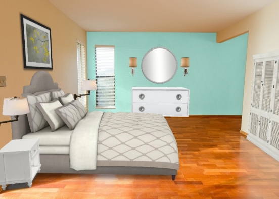 Contemporary bedroom Design Rendering