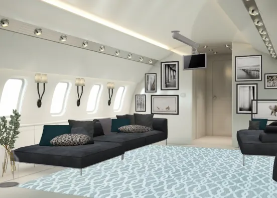 Luxury plane room Design Rendering