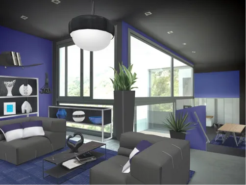 electric blue and grey