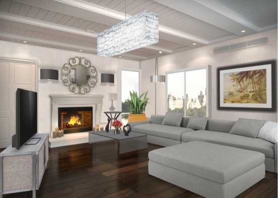 Modern style living room Design Rendering