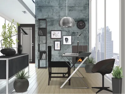 Dark office