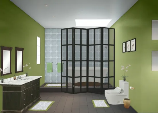 Green bath Design Rendering