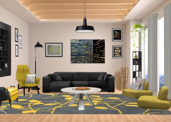 Executive Yellow And Black Design Rendering
