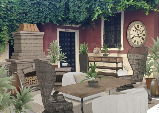 cozy outdoor dining Design Rendering
