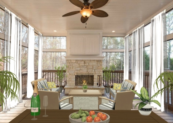 Indoor Outdoor Living Design Rendering